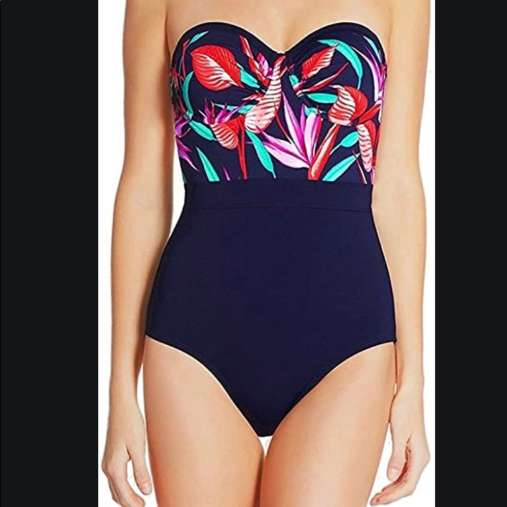 Tommy Bahama Strapless One Piece Swimsuit Size 10